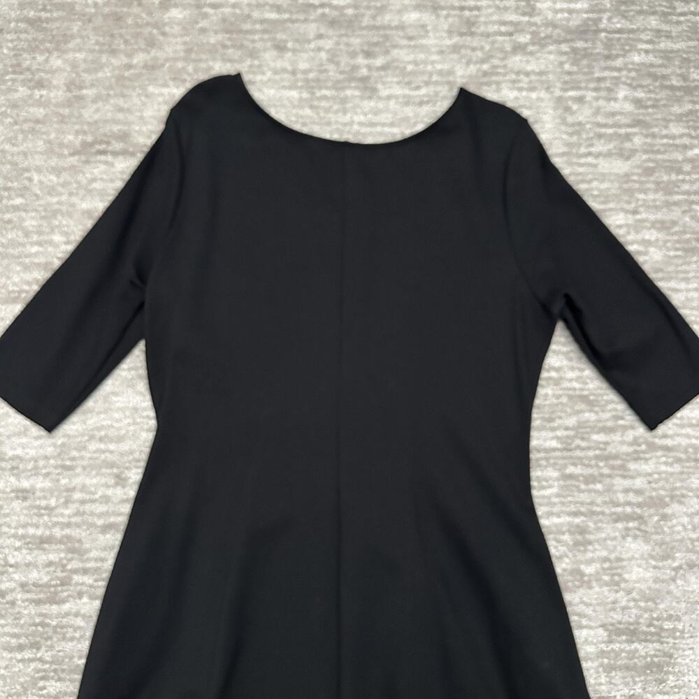 Betabrand Dress Womens XL Black Knit A-Line Half Sleeve Pockets Work Office - Picture 6 of 13